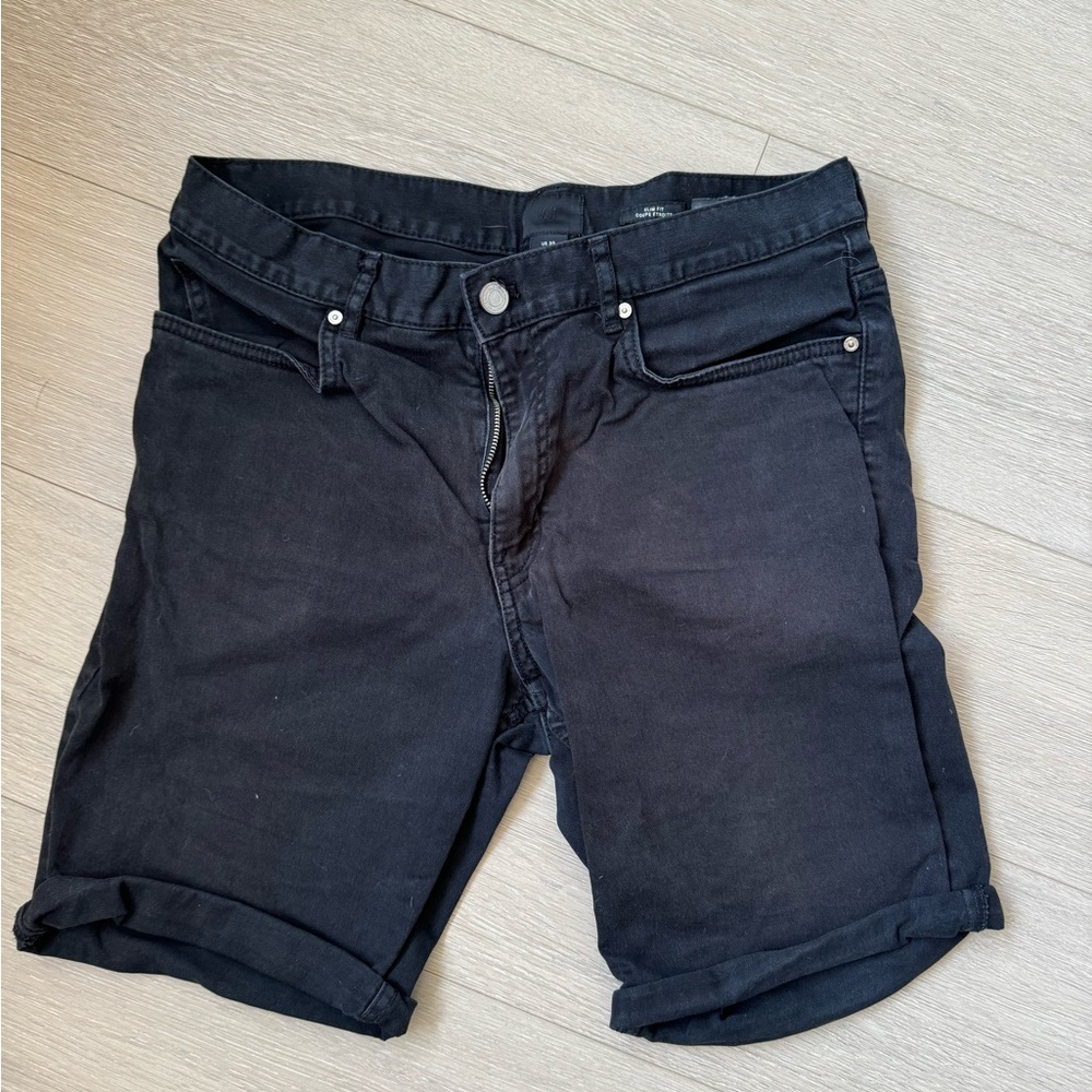 Men's Black Denim Shorts
